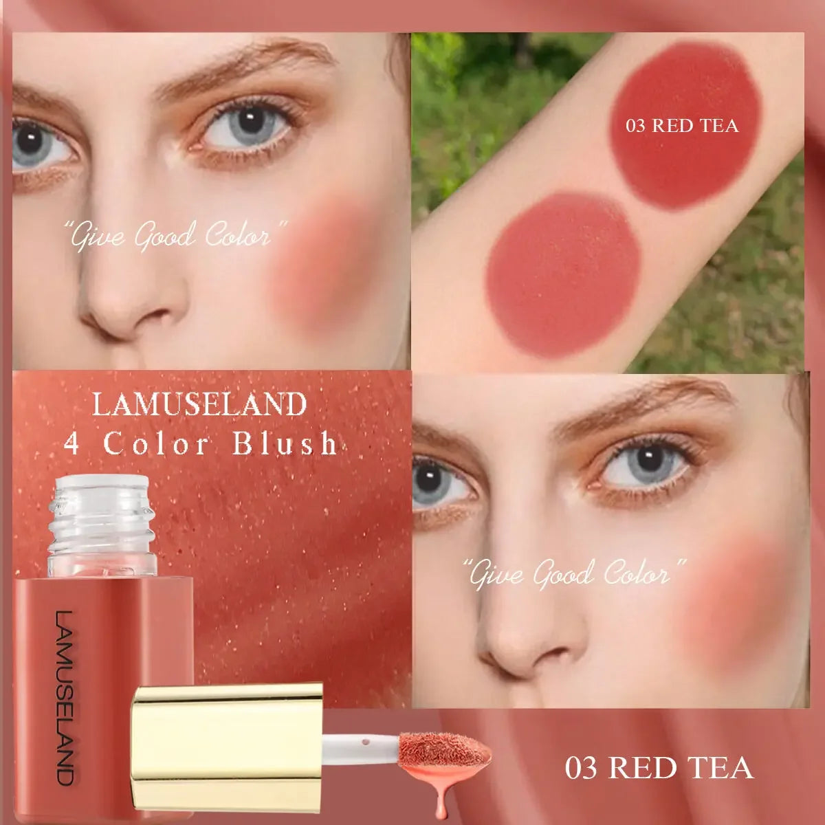 Liquid Blush Face Liquid Blush Lip  Cheek Natural Blush Long Lasting Waterproof 2024 New