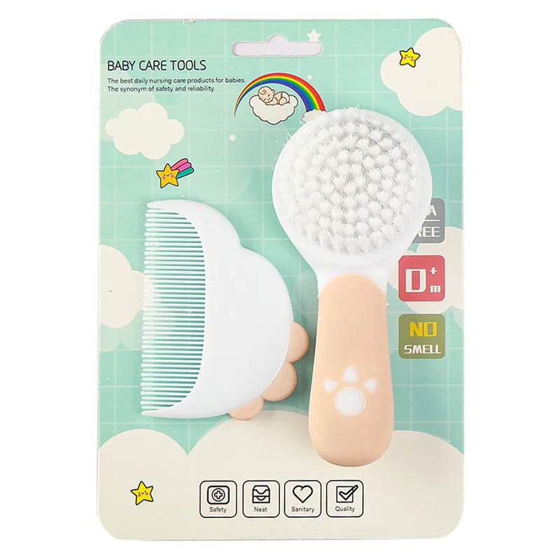 Baby Hair Brush with Soft Nylon Bristles Gentle Massage Bath Brush for Newborns and Infants