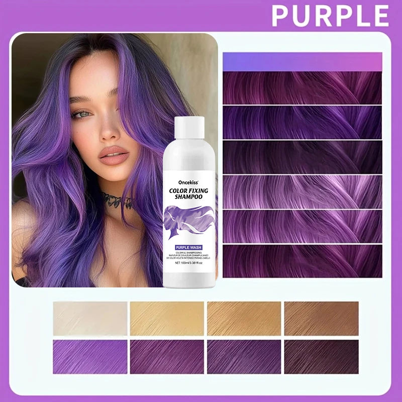 Semi-permanent Hair Color Dye Shampoo,Unisex Color Protecting And Fixing Shampoo Instant Hair Color Long-lasting Shine Hair Care