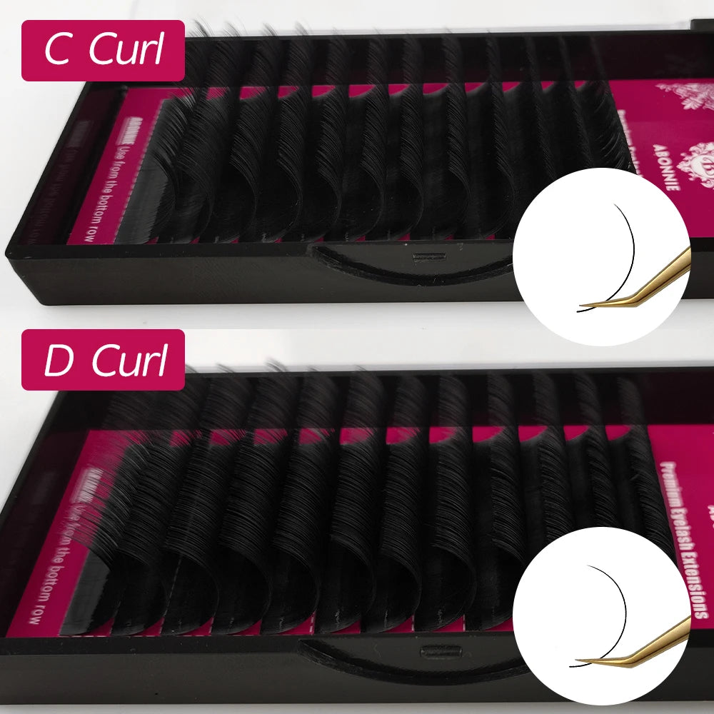 Abonnie B/C/cc/D Curl Classic Lashes Fluffy Individual Volume Eyelashes Extensions Supplies