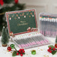 14pcs Gift Box Christmas Mascara Eyelash Brushes Set - Santa Snowflake Design Mascara Wand Makeup Brushes, Travel Eyelash Brush
