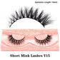 Half Eye Lashes Natural 3D Mink Short False Eyelashes Fluffy Wispy Cross Strip Fake Lashes Soft Half Eyelashes Extension Makeup