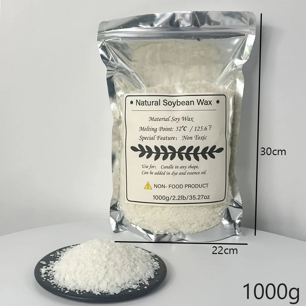 500g/1kg Pure Soy Wax Paraffin Material Pre-Soy Wax-Core Pigments Aromatherapy Pure Paraffin Wax DIY Handmade Candles Crafts