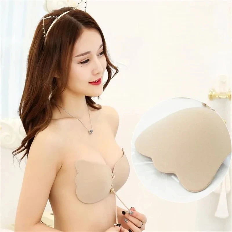 1/2pairs Silicon Adjustable Nipple Bra Tape Invisible Lift Push Up Bra Breathable Adhesive Reusable Breast Pad Bra