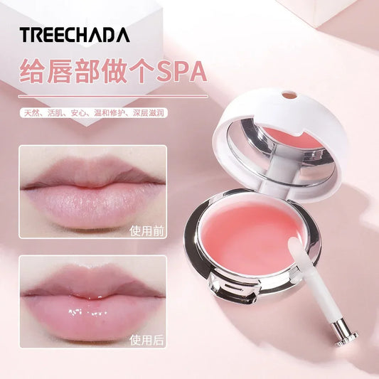 Original Genuine Thailand TREECHADA Rose Sleep Lip Gloss Mask Moisturizes Nourishes Lighten Lip Lines Lip Mask Anti-wrinkle