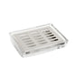 Light Luxury Stainless Steel Glass Soap Dish Draining Rack Rectangular Soap Holder Dual Layer Self Draining Soap Case Bathroom