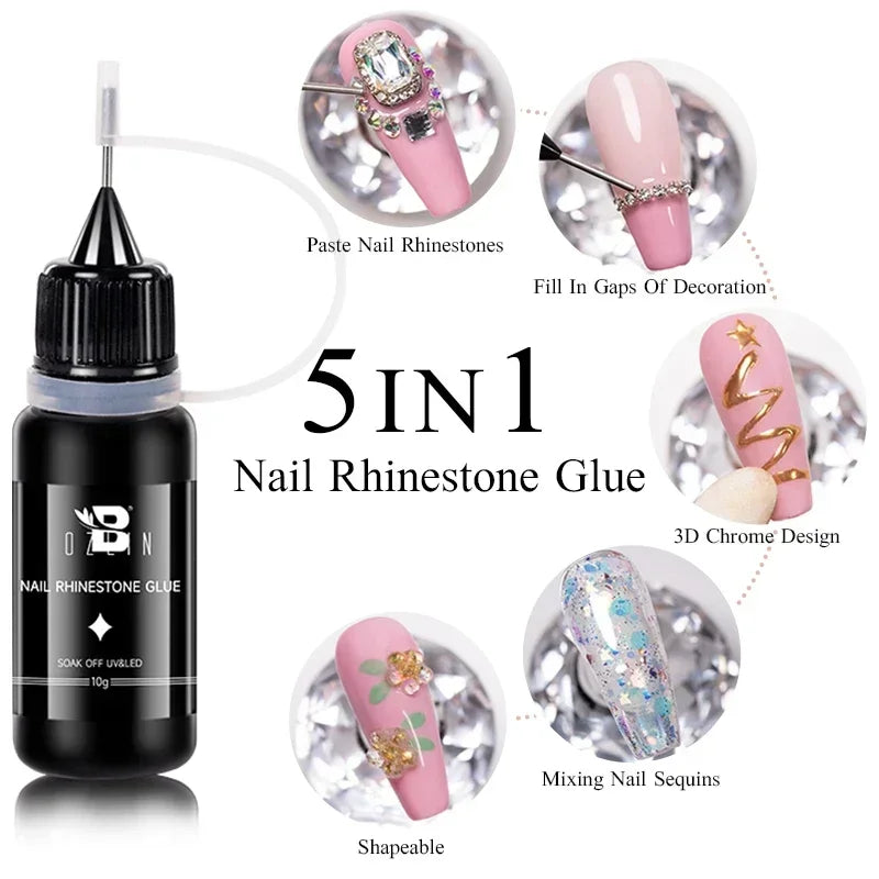 AWStorG 15ml 8 In 1 Reinforcement Gel Nail Gel Multifunctional Clear Gel Nail Polish Nail Strengthener Gel Nail Extension Hard