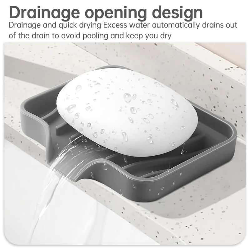 1pcs Silicone Faucet Drain Pad Sink Dish Soap Anti-slip Sink Tray Kitchen Sink Soap Drain Mat Self Draining Soap Bar Holder