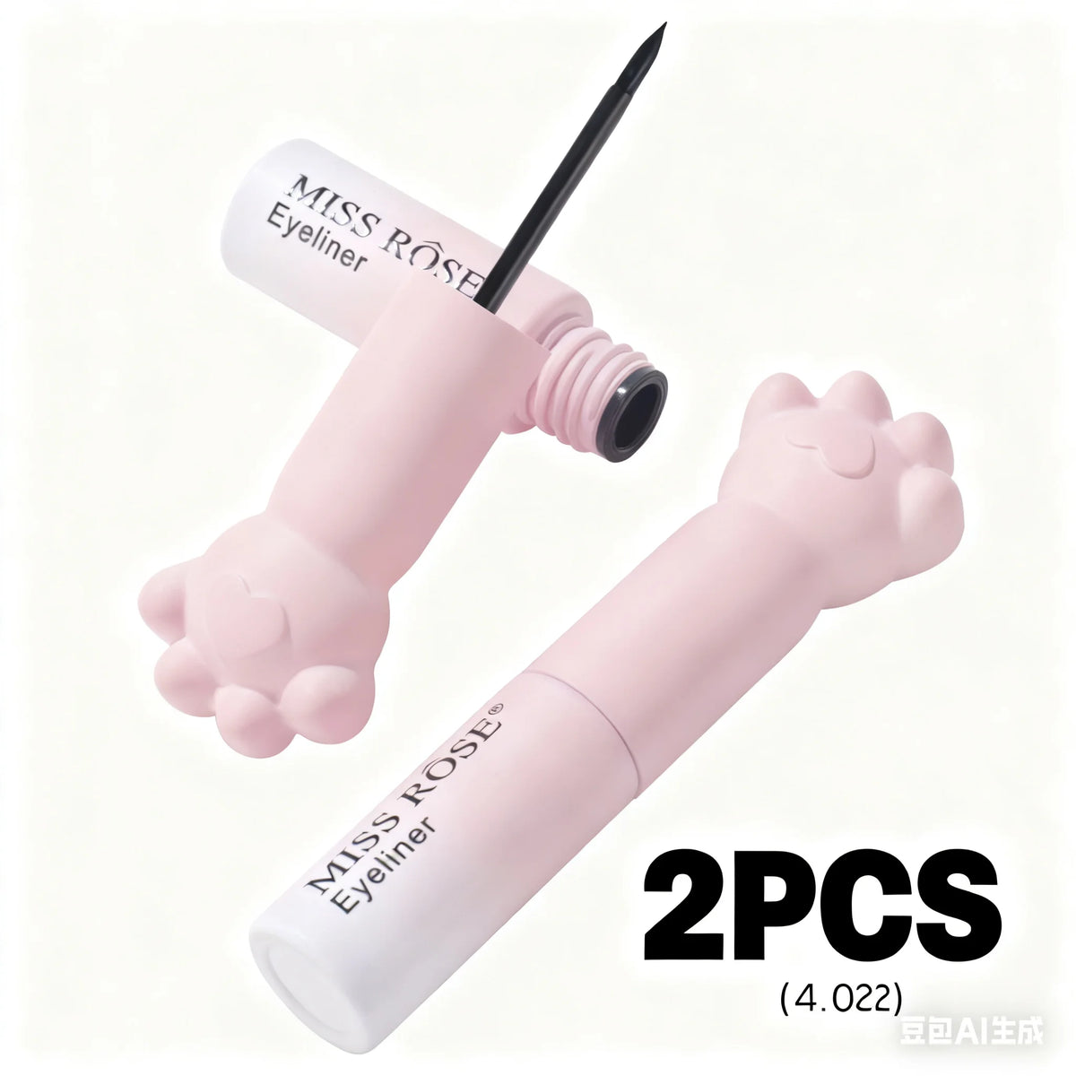 Pink Cat Paw Black Liquid Eyeliner Pen Fast Drying Long-lasting Smudge Proof Makeup Holding Premium Eye Liner Pen Eye Cosmetics