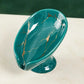 New 1 ceramic Leay shower soap holder, bathroom and kitchen supplies shape box, drain hole tray, storage board