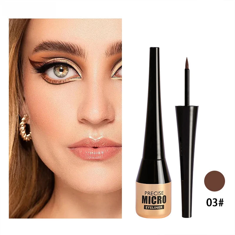 Waterproof Eyeliner Pen Quick-dry Permanent Stain-free Matte Smooth Ultra-fine Liquid Touch-up Eyeliner Cosmetics