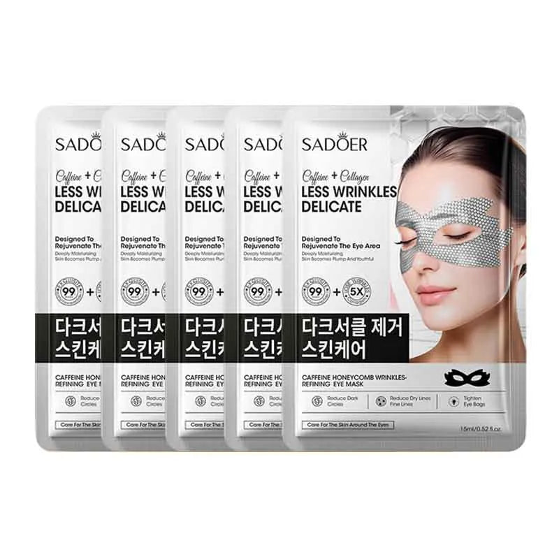 SADOER Caffeine Golden Peptide Eye Mask Anti Dark Circle Moisturizing Anti wrinkle Anti-aging Eye Patches Korean Skin Care