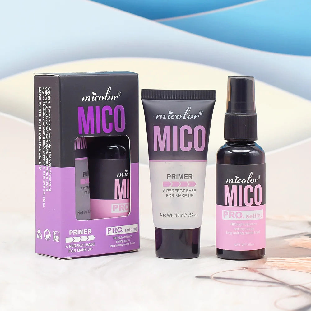 Makeup Set Of Makeup Primer + Setting Spray, Invisible Pore Color Rendering Hold Makeup, For Base Makeup And Makeup Finishing