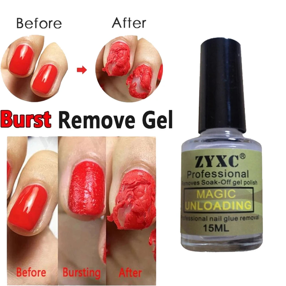 15ml Magic Nail Gel Polish Remover Burst Nail Gel Soak Off Manicure Tool Semi Permanent Varnish Polish Remover Gel Magic Burst #