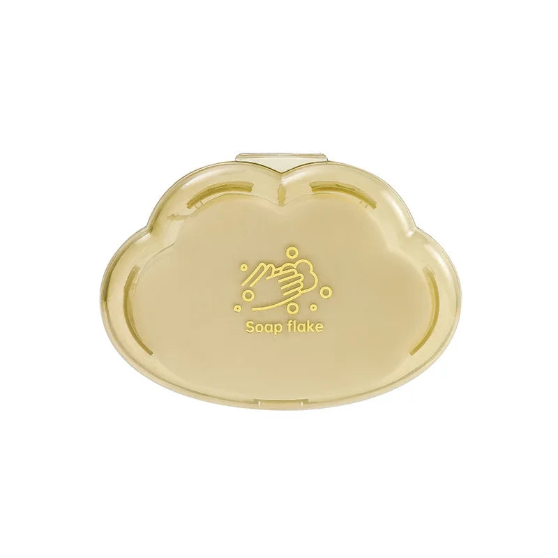 50pcs/Box Travel Portable Disposable Soap Tablets Jasmine Scented Soap Flakes Children Student Portable Soap Paper Cleaning Tool