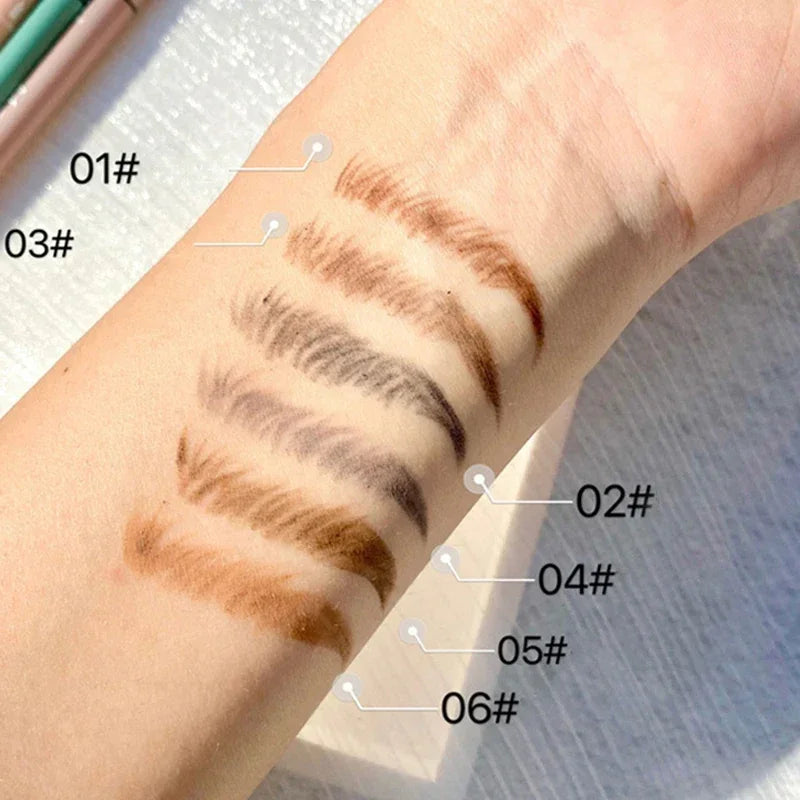 Maxfine Ultra Fine Triangle Eyebrow Pencil Precise Brow Definer Long Lasting Waterproof Morandi Cool Brown Eyebow Makeup 6 Color