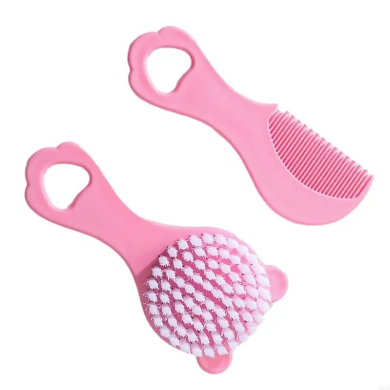 2Pcs Infant Comb and Brush for Newborns Daily Grooming and Travel Use 69HE