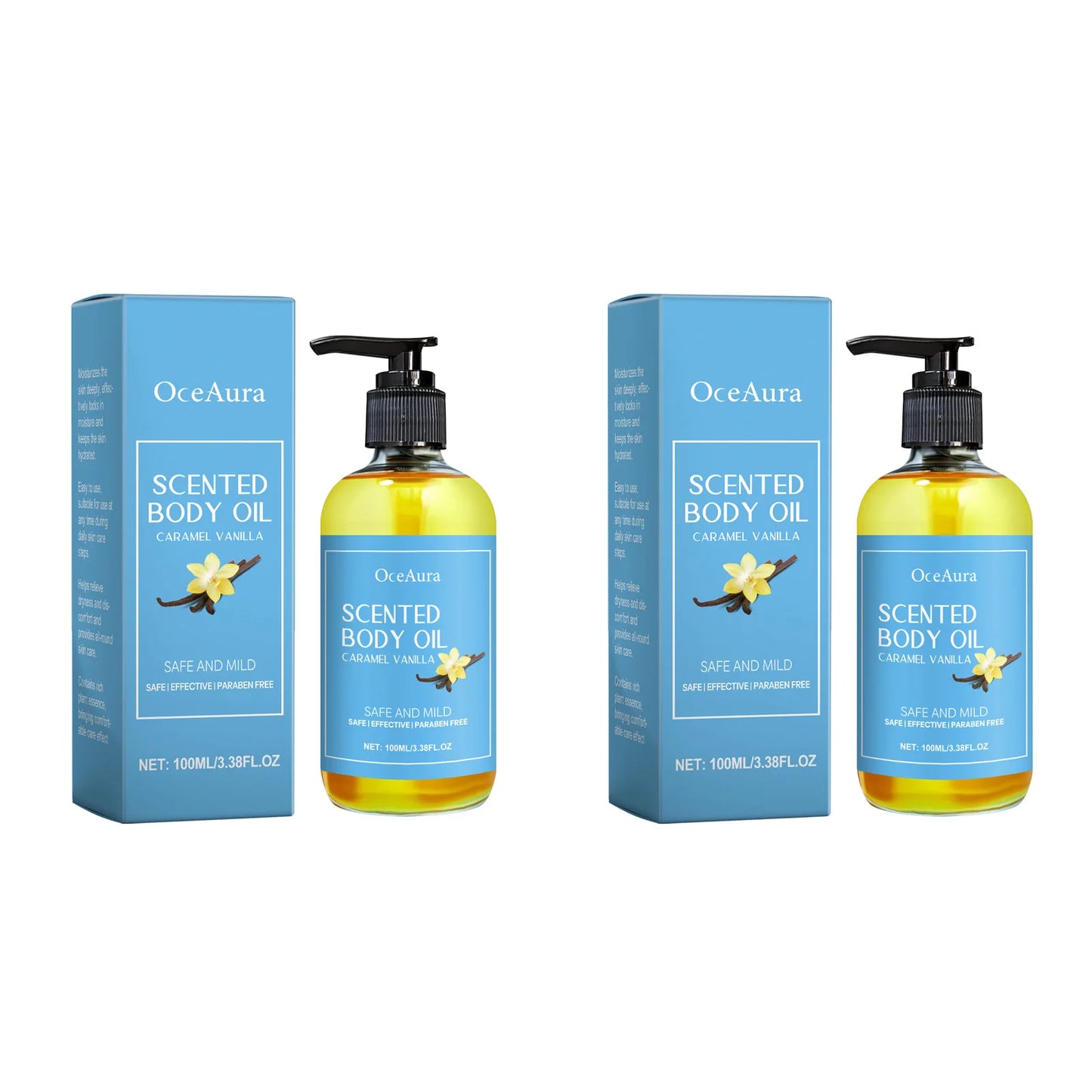 Caramel Vanilla Body Massage Oil Improve Moisturizing Relieve Stress Muscle Relaxing Body SPA Lasting Scent Body Essential Oils