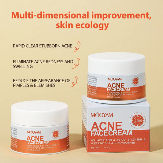 Herbal Acne Removal Face Cream Anti-Acne Gel Treatment Acne Scar Pore Shrinking Eliminate Large Pores Pimples Whitening Face Car