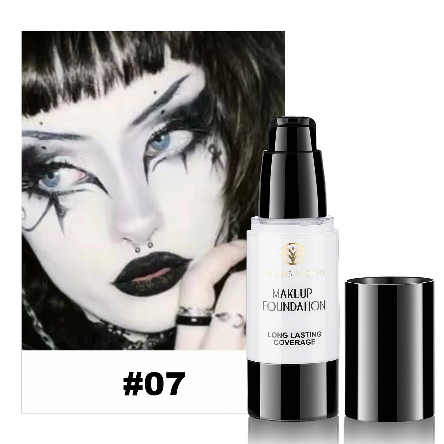 Long-Lasting Waterproof Liquid Foundation with Oil Control & Moisturizing, High Coverage Sweat-Resistant Concealer for Women,