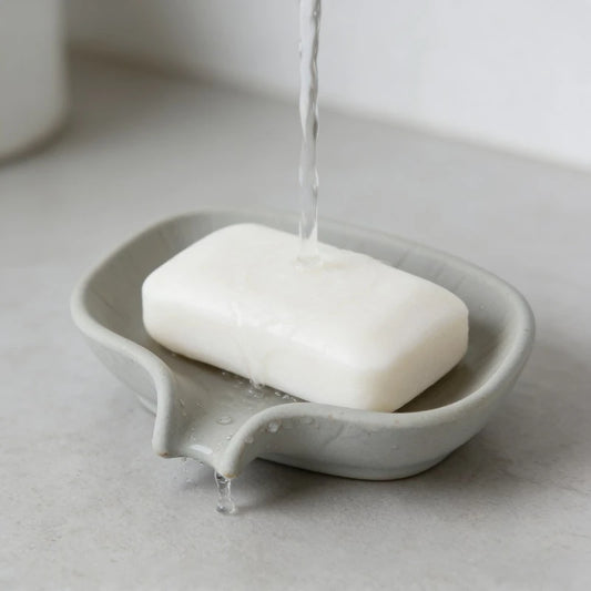 Minimalist Rectangular Soap Dish with Drainage Holes Modern Bathroom Holder Durable Plastic Soap Saver for Sink Shower Tray