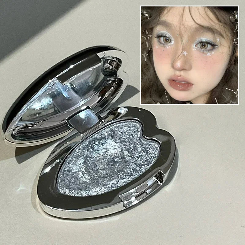 Chameleon Smoked Blue Eyeshadow Monochrome Diamond Highlighter Contouring Palette Fine Flash Brighten Metallic Eye Shadow Makeup