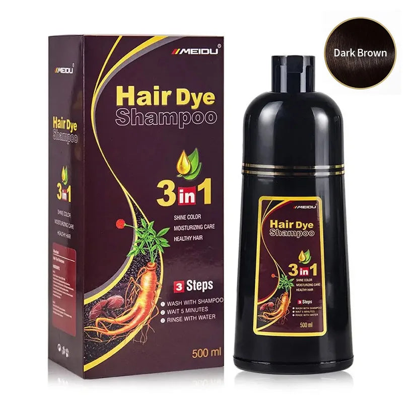 Hair Dye Shampoo 3 In 1 Instant Coloring Shampoo Natural Treatment For Hair Shampoo Large Capacity Head Shoulder Shampoo
