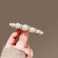 Exquisite Side Pearl Hairpin Hair Clip for Women, New Niche High-End Horizontal Clip for the Back of the Head, Half-Tied Spring