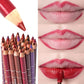 Dark Brown Waterproof Lip Liner Matte Long Lasting Makeup Pens 28 Colors Non-stick Cup Lipstick Pencil Women Party Lip Cosmetic