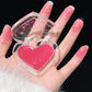 Love Heart Highlighter Blusher Palette Brightening Face Highlighter Cream Waterproof High Gloss Blush Illuminator Korean Makeup
