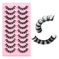 10Pairs 3D Mink Lashes Russian Strip Lash Dramatic False Eyelashes Faux Cils Makeup Wholesale Fake Eyelash Extension