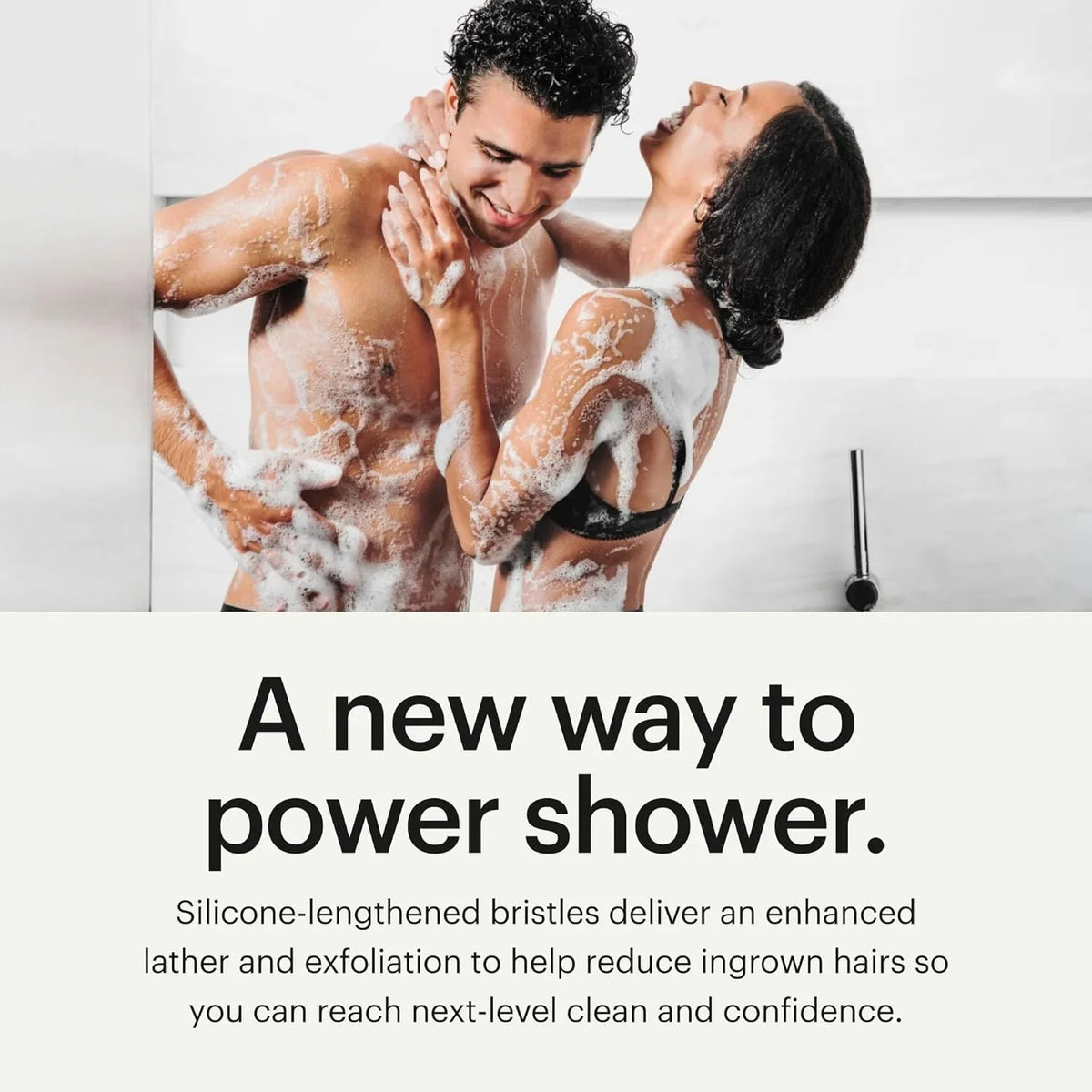 Soft Silicone Exfoliating Brush Cleanser Manual Body Cleansing Scrubber Shower Gentle Massage Bath Brush For Men