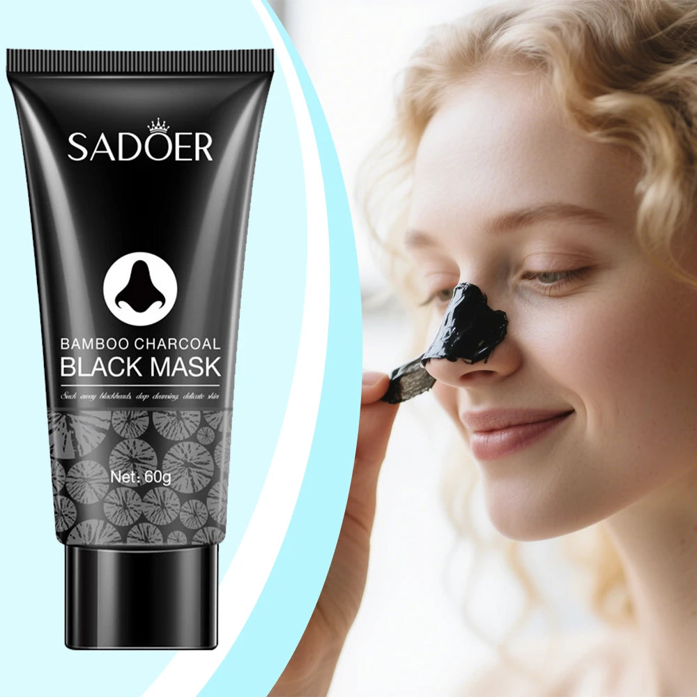 Blackhead Remover Mask Bamboo Charcoal Shrink Pores Acne Black Head Removal Cream Nose Cleansing Black Peel Off Masks Skin Care