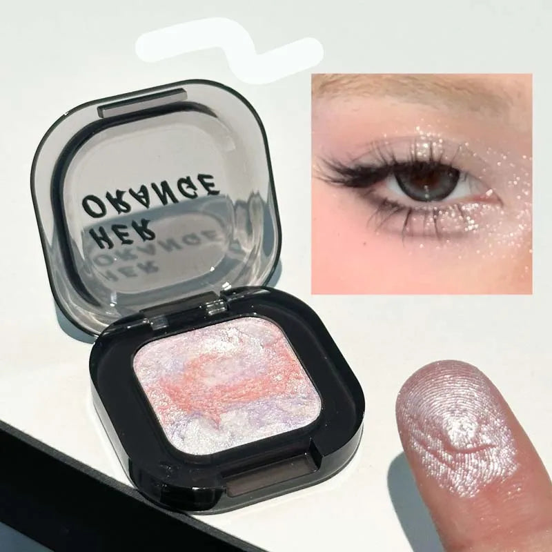 Pearlescent Glitter Eyeshadow Palette Mashed Potato Texture Shiny Highlight Lying Silkworm Single Streaky Pork Eyeshadow Make Up