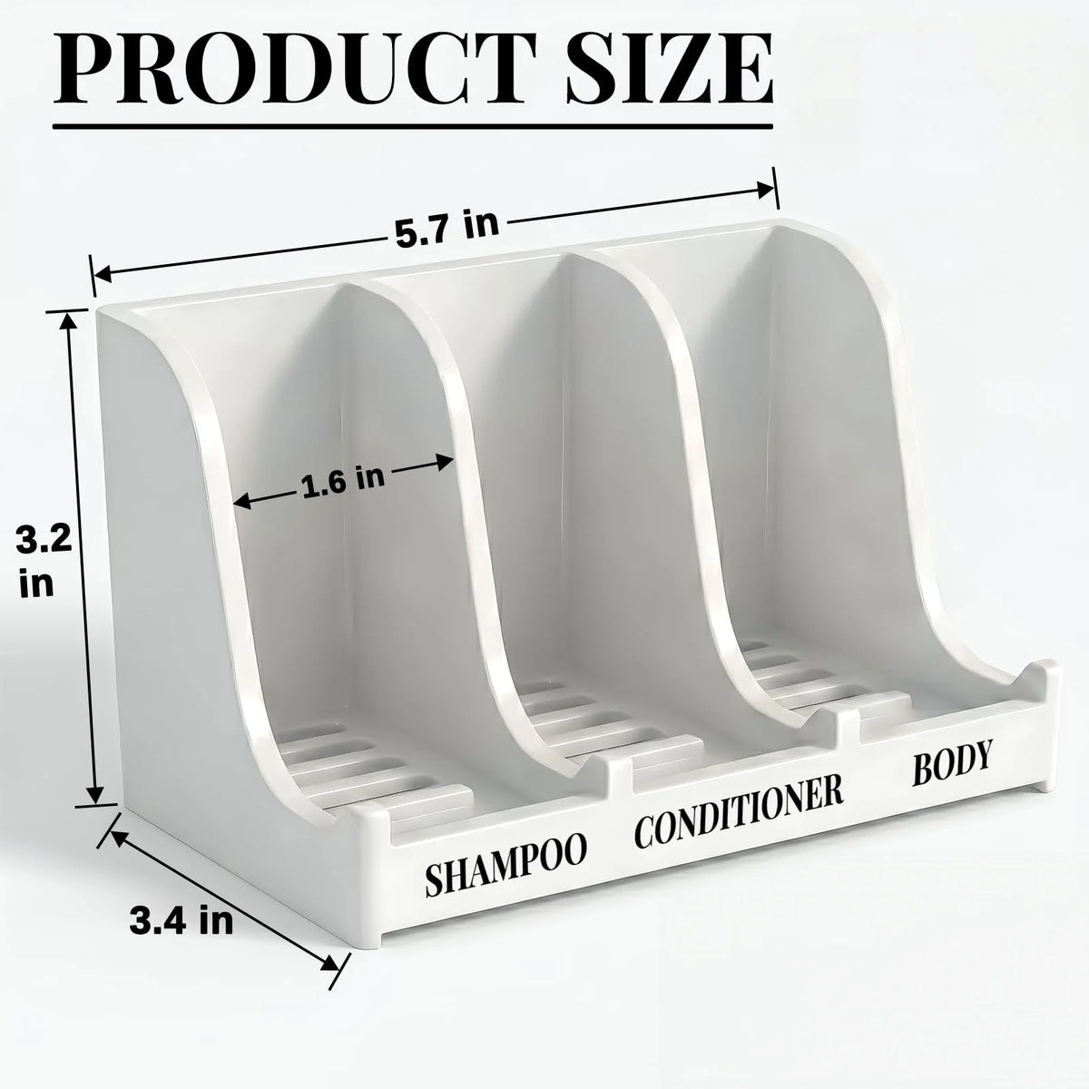 Soap Holder for Shower Wall, 3-Compartment Soap Dish,Fast Draining, Strong Adhesive for Long-Term Bathroom Use & Freestanding