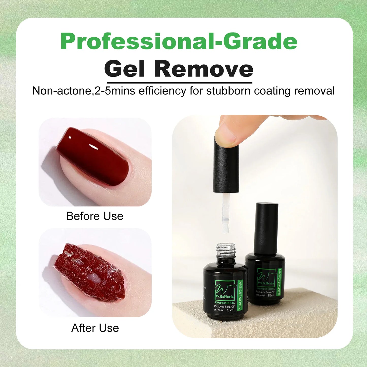 6pcs 15ml Gel Nail Polish Remover Soak-Off Gel Polish Remover, 1pc Removes Nail Polish In 2-5 Minutes 15ml 0.5fl.Oz