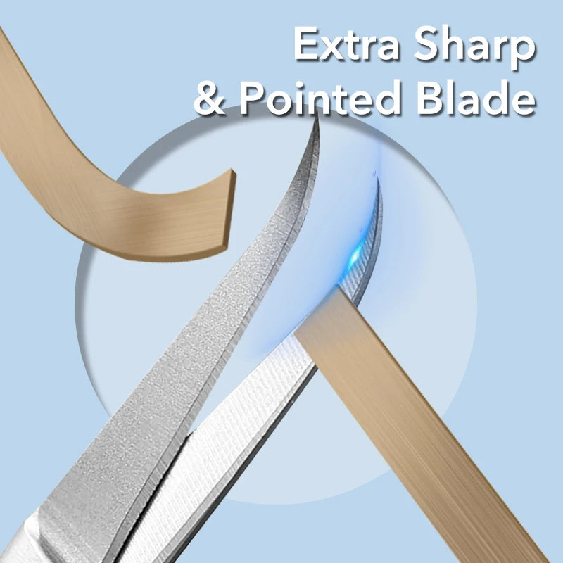 1Pcs Cuticle Scissors Russian Style Sharp Precision Curved Tip Nail Dead Skin and Hangnail Scissors Professional Cuticle Trimmer