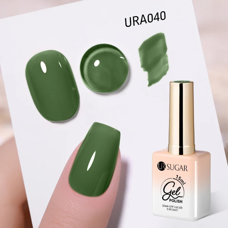 UR SUGAR 15ml Jelly Milky White Translucent Color Gel Polish Semi Permanent UV Gel Nail Art Soak Off Gel Varnish Latest Fashion
