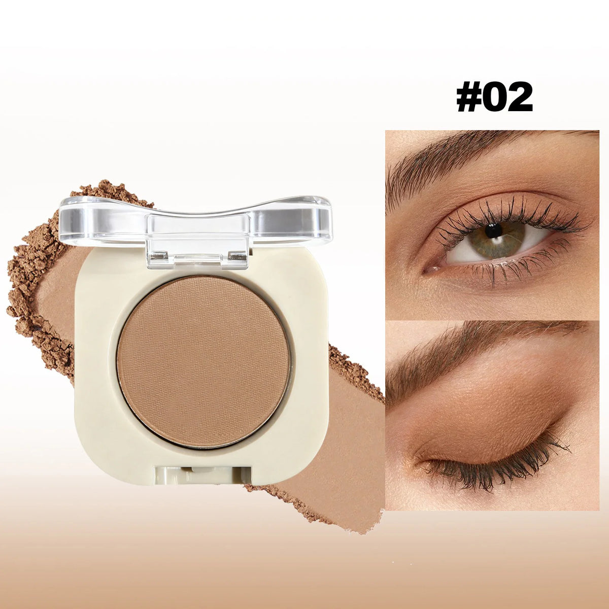 Monochrome Matte Brown Eyeshadow Primer Makeup Lasting Smooth Easy To Wear Nature Brighten Silkworm Eyeshadow Palette 12Colors