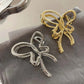 Fashion Silver Color Hollow Butterfly Hair Claw for Women Simple Metal onytail Shark Clip Hair Crabs Headwear Hair Accessories