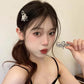 Y2K Irregular Liquid Metal Hairpin Butterfly Zircon Hair Clips Girl Fashion Silver Bang Clip For Women Hair Accessories