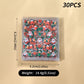 30Pcs Christmas Santa Claus 3D Nail Art Stickers Glitter Cartoon Snowflakes/Snowman/Pine Winter Sliders Xmas DIY Manicure Decals