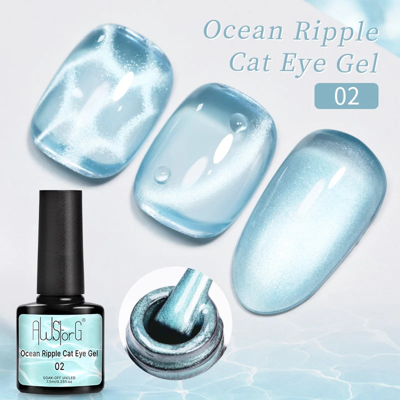7.5ML Pink Blue Nail Gel Cat eye Semi Permanent Nail Art Soaking UV LED Nail Salon DIY Nail Salon Gel For Autumn And Winter