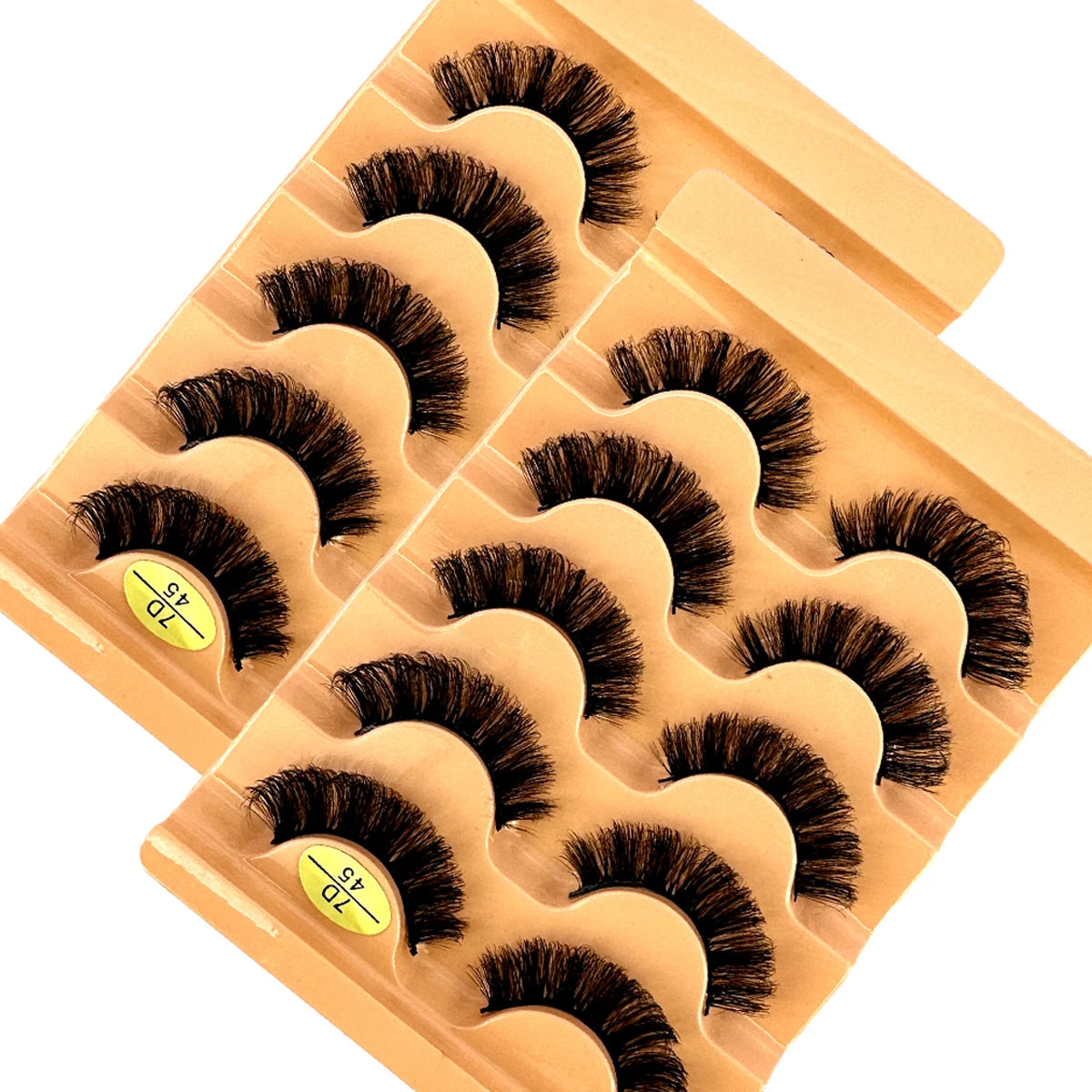New 10 Pairs (2 Box) Cat Eyelashes Fluffy False Eyelashes Naturally Soft & Thick 9D Faux Mink Eyelashes Enhance Eye Makeup
