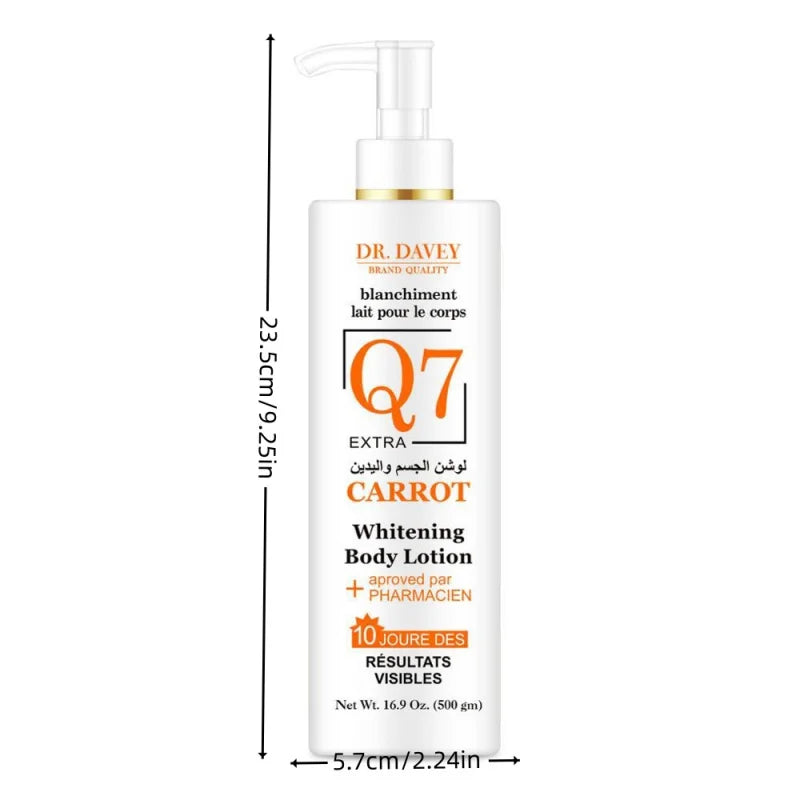 Carrot Body Lotion500ml Large Capacity Body Lotion Full Body Moisturizing Hydrating Seasonal Unisex Fragrant Body Lotion