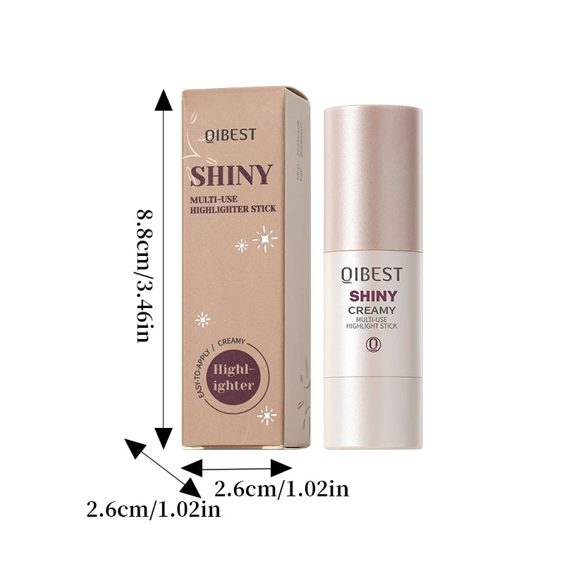 1PC highlighter,naturally shiny and glossy, smooth and easy to apply,non greasy and non smudging,creating a perfect makeup look
