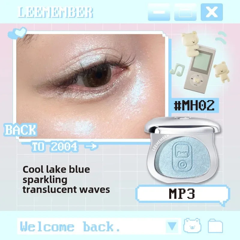 LEEMEMBER DreamCore Series Multi-purpose Cream Eyeshadow Highlighter Glitter Brightening Powder contour palette