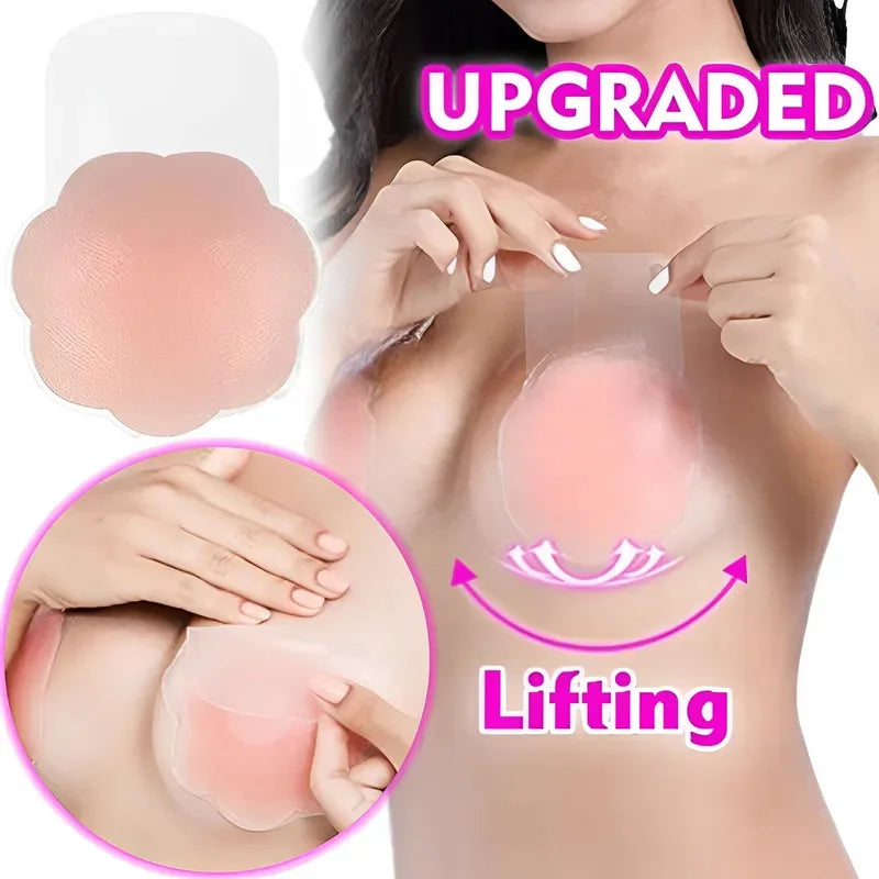1-3Pairs Reusable Women Breast Petals Lift Silicone Nipple Cover Invisible Petal Self Adhesive Strapless Backless Stic