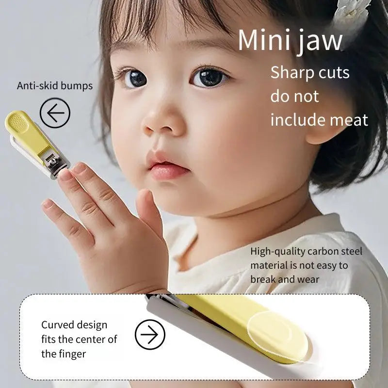 Baby Nail Clipper Set Newborn Nail Scissors File Kit Safe Anti-Pinch Portable Trimming Tools for Infant Nail Care