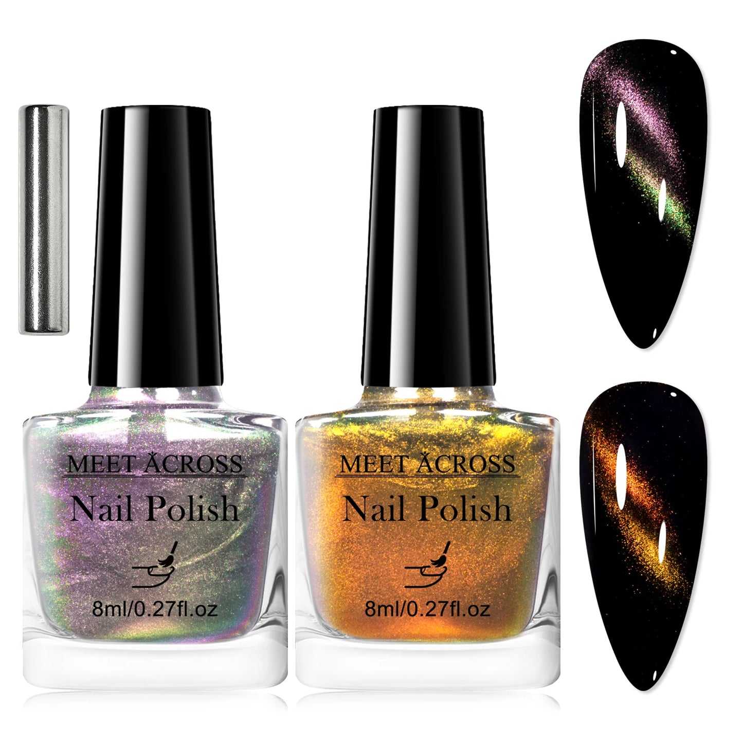 3pcs/set 8ml Cat Magnetic Nail Polish Long Lasting Quick Drying No Need of Lamp to Cure Nail Supplies Vernis for Nails Manicure